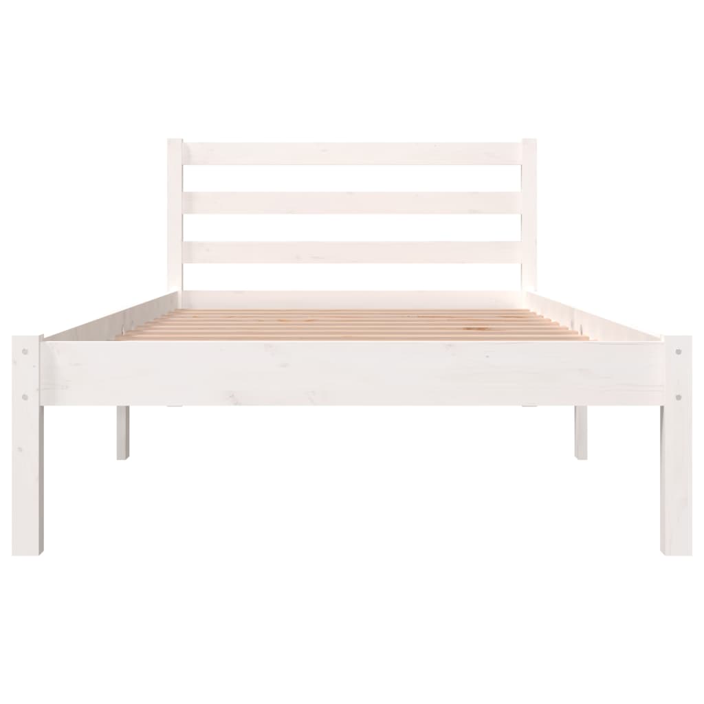 Bed Frame without Mattress 90x190cm White Single