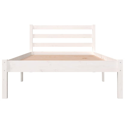 Bed Frame without Mattress 90x190cm White Single