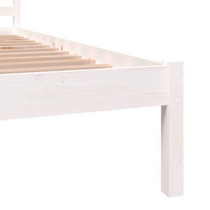 Bed Frame without Mattress 90x190cm White Single