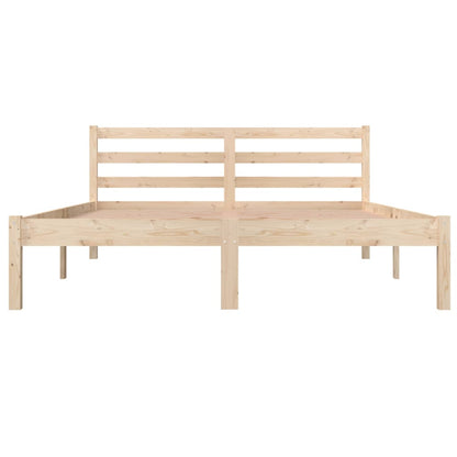 Bed Frame without Mattress Solid Wood Pine 140x190cm