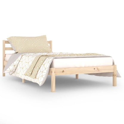 Bed Frame without Mattress Solid Wood Pine 100x200cm
