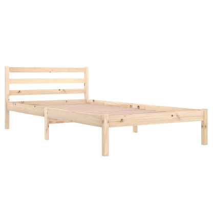 Bed Frame without Mattress Solid Wood Pine 100x200cm
