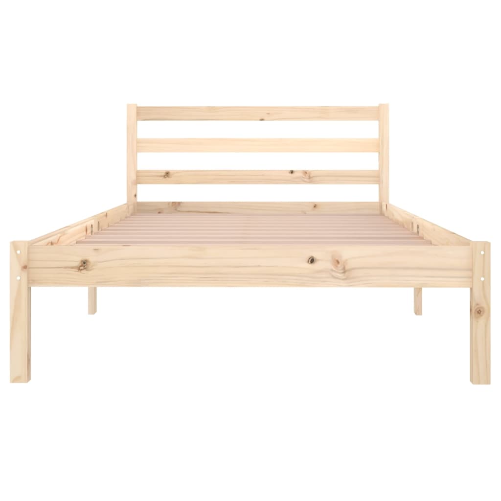 Bed Frame without Mattress Solid Wood Pine 100x200cm