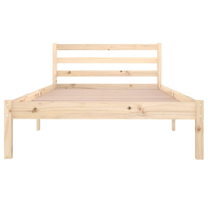 Bed Frame without Mattress Solid Wood Pine 100x200cm
