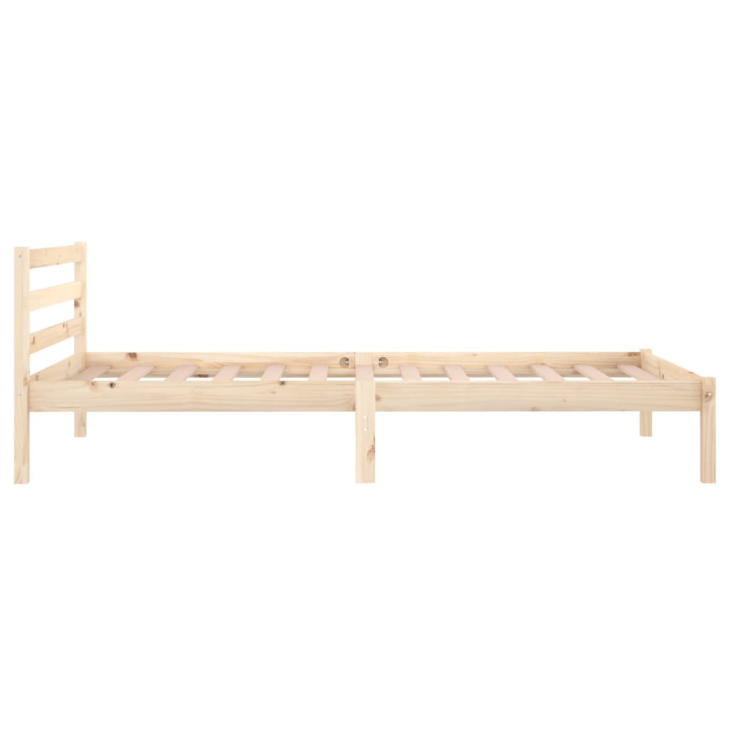Bed Frame without Mattress Solid Wood Pine 100x200cm