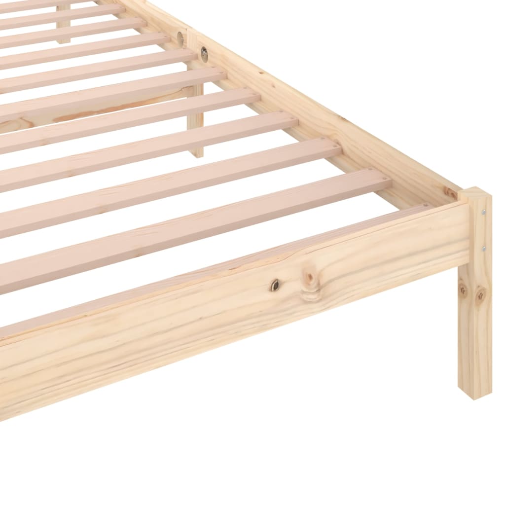 Bed Frame without Mattress Solid Wood Pine 100x200cm