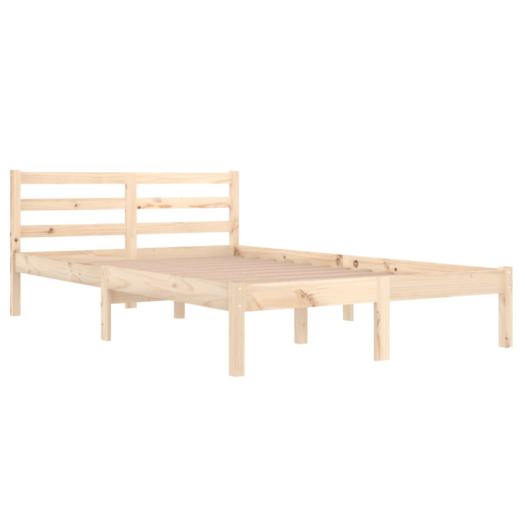 Bed Frame without Mattress Solid Wood Pine 120x200cm