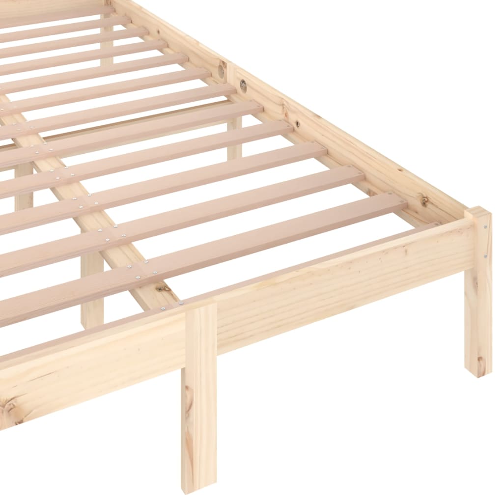 Bed Frame without Mattress Solid Wood Pine 120x200cm