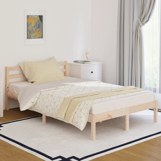 Bed Frame without Mattress Solid Wood Pine 120x200cm