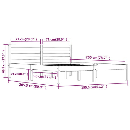 Bed Frame without Mattress 150x200cm King Size