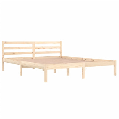 Bed Frame without Mattress Solid Wood Pine 160x200cm