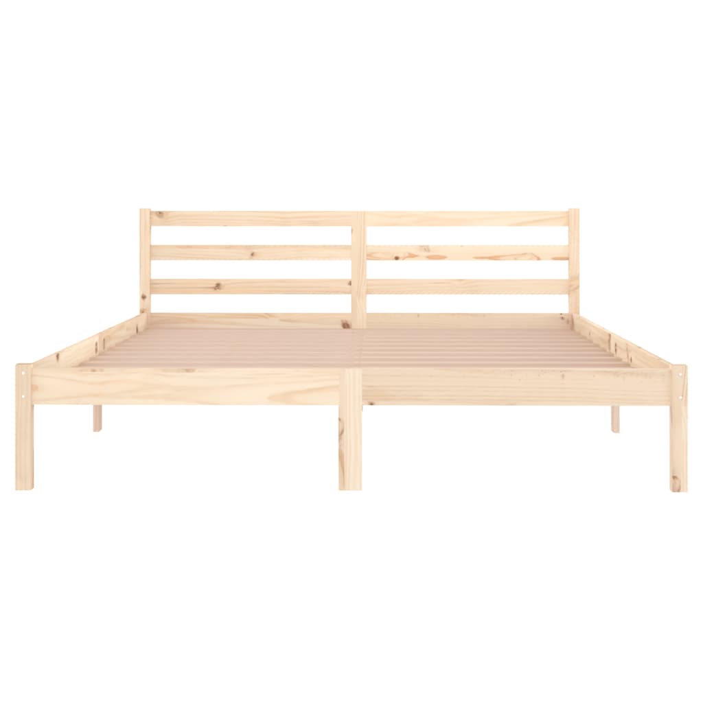 Bed Frame without Mattress Solid Wood Pine 160x200cm