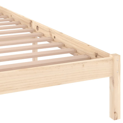 Bed Frame without Mattress Solid Wood Pine 160x200cm