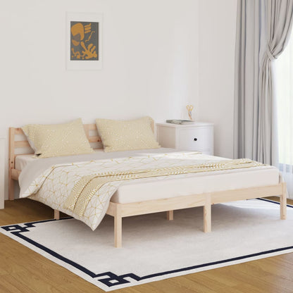 Bed Frame without Mattress Solid Wood Pine 160x200cm