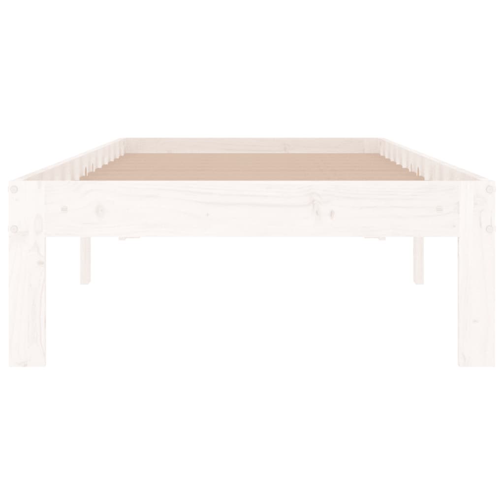 Bed Frame without Mattress White 75x190cm Small Single