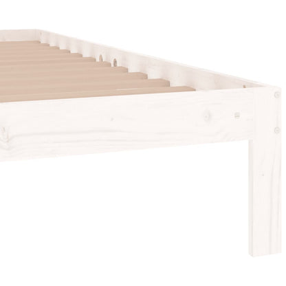 Bed Frame without Mattress White 75x190cm Small Single