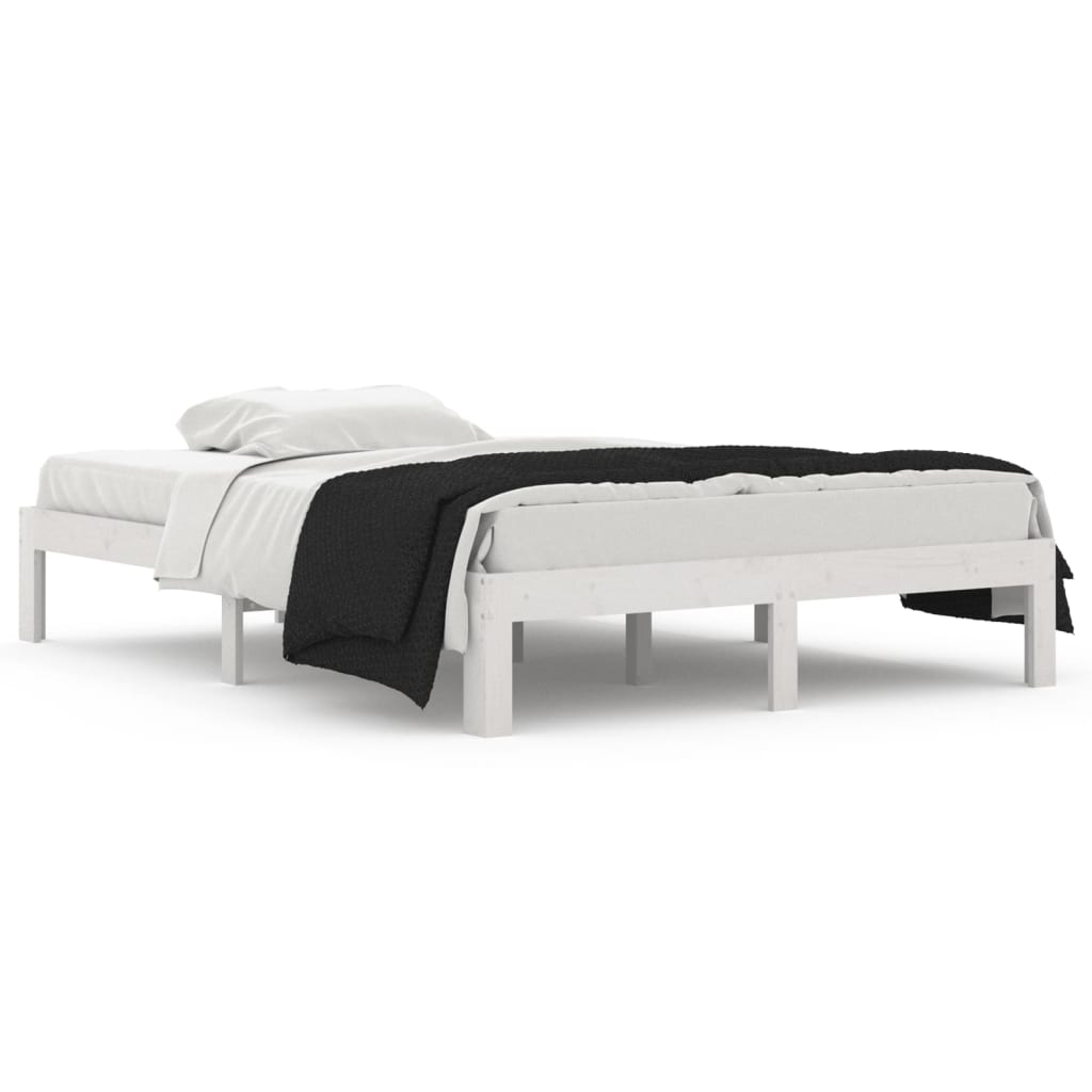 Bed Frame without Mattress White 135x190cm Double
