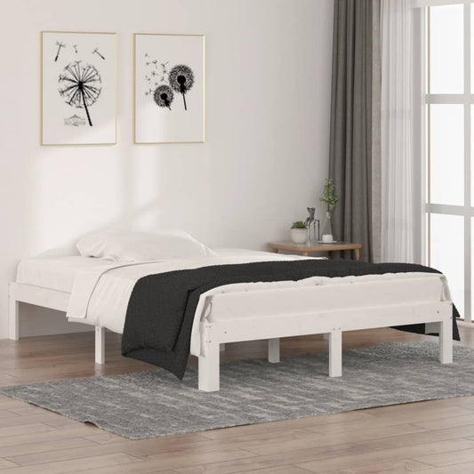 Bed Frame without Mattress White 135x190cm Double
