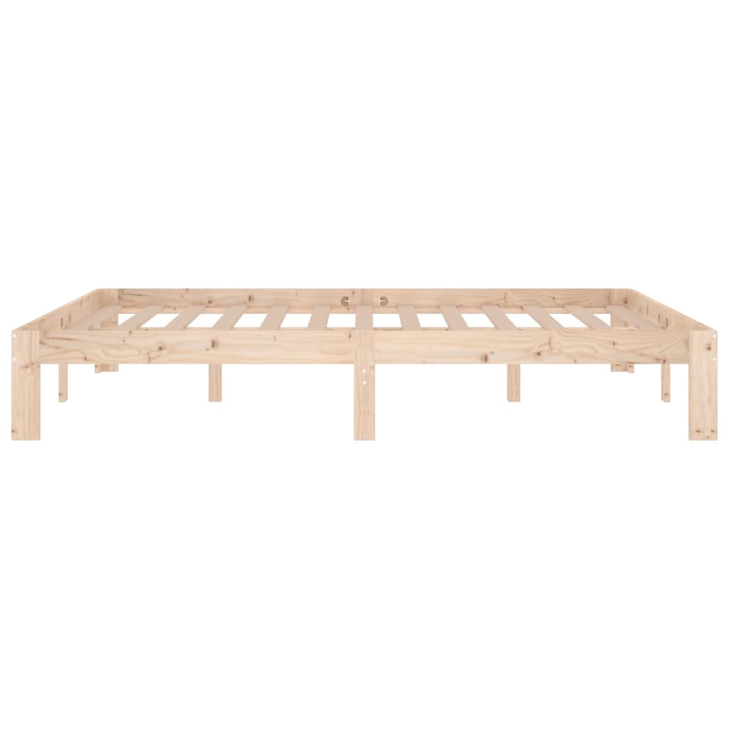 Bed Frame without Mattress Solid Wood Pine 140x190cm