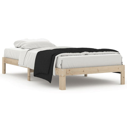 Bed Frame without Mattress Solid Wood Pine 100x200cm