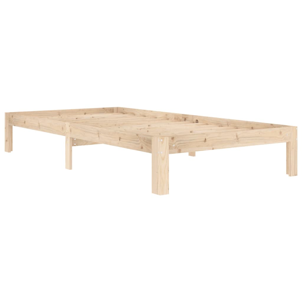 Bed Frame without Mattress Solid Wood Pine 100x200cm