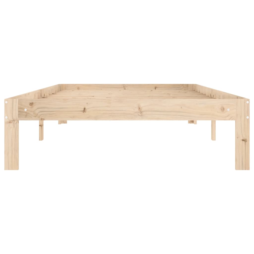 Bed Frame without Mattress Solid Wood Pine 100x200cm