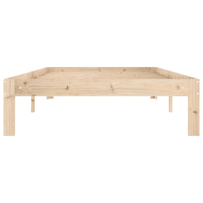 Bed Frame without Mattress Solid Wood Pine 100x200cm