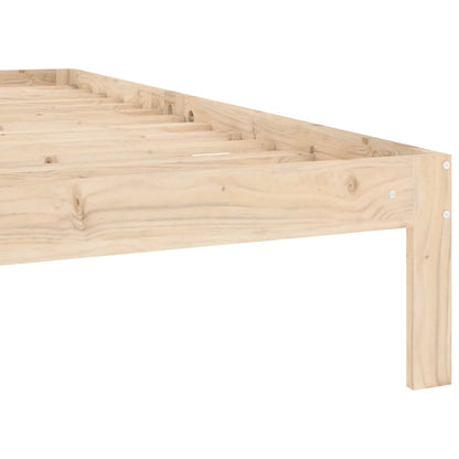 Bed Frame without Mattress Solid Wood Pine 100x200cm