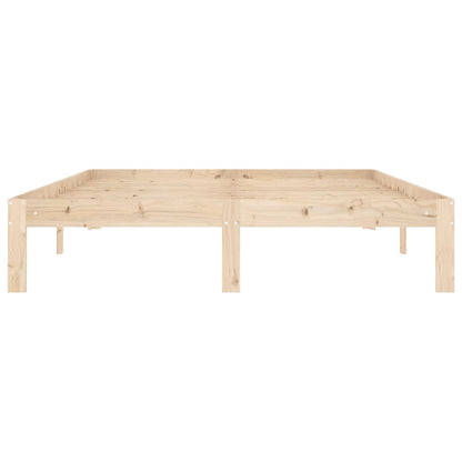 Bed Frame without Mattress Solid Wood Pine 140x200cm