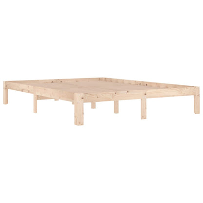 Bed Frame without Mattress Solid Wood 150x200cm King Size