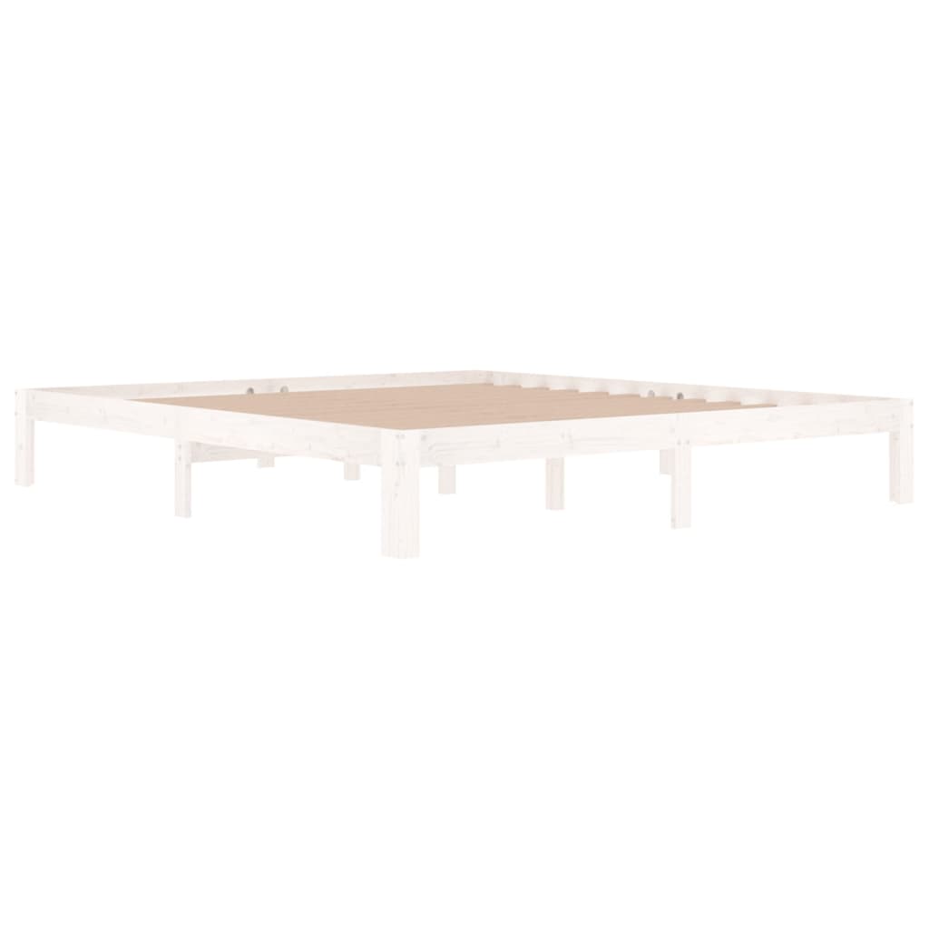 Bed Frame without Mattress White 180x200cm Super King Size