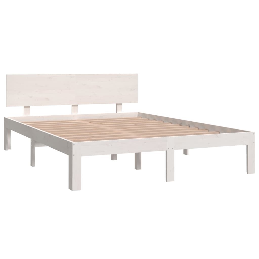 Bed Frame without Mattress White 135x190cm Double