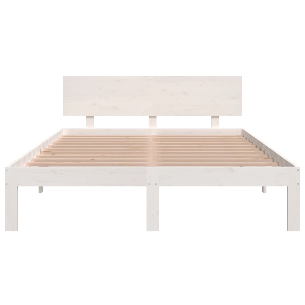 Bed Frame without Mattress White 135x190cm Double