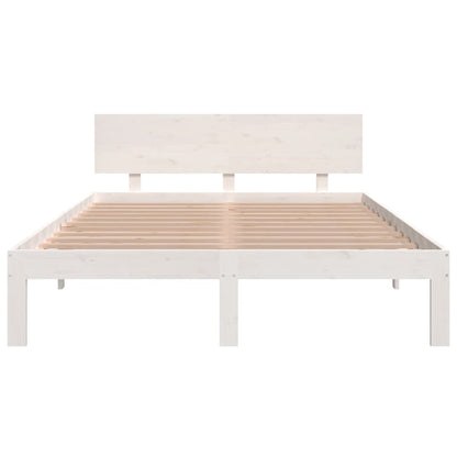 Bed Frame without Mattress White 135x190cm Double
