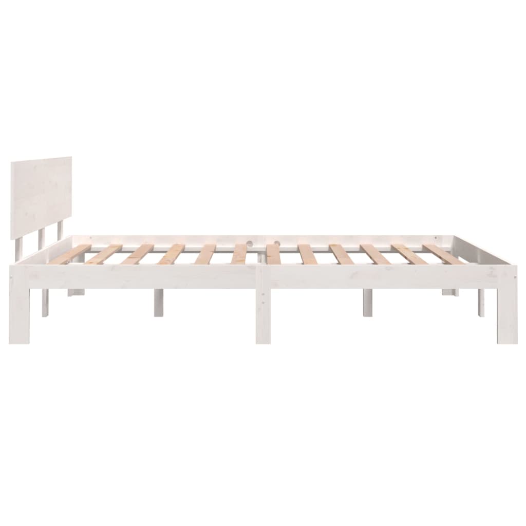 Bed Frame without Mattress White 135x190cm Double