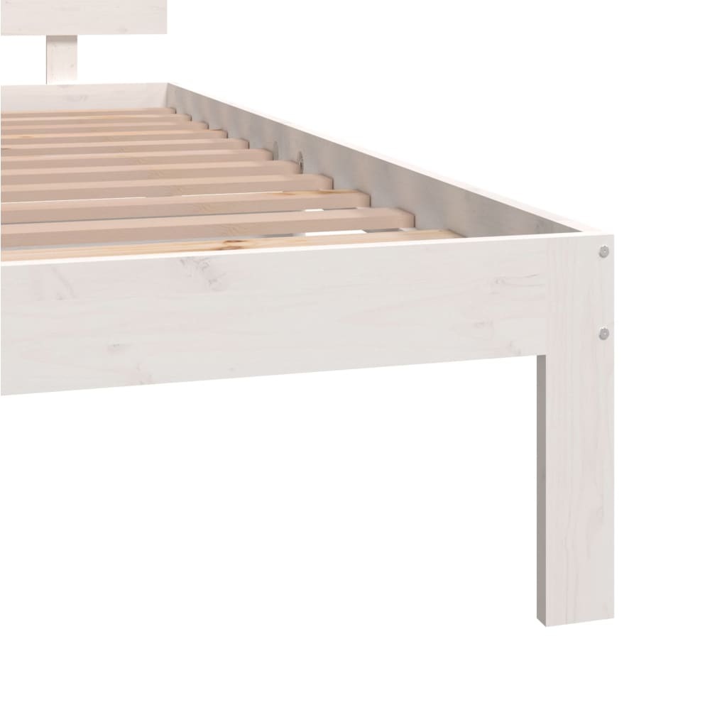 Bed Frame without Mattress White 135x190cm Double