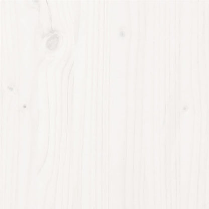 Bed Frame without Mattress White Solid Wood Pine 90x200cm