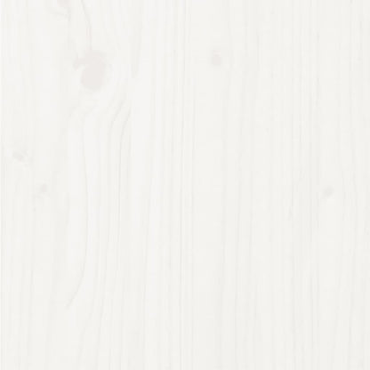 Bed Frame without Mattress White Solid Wood Pine 120x200cm