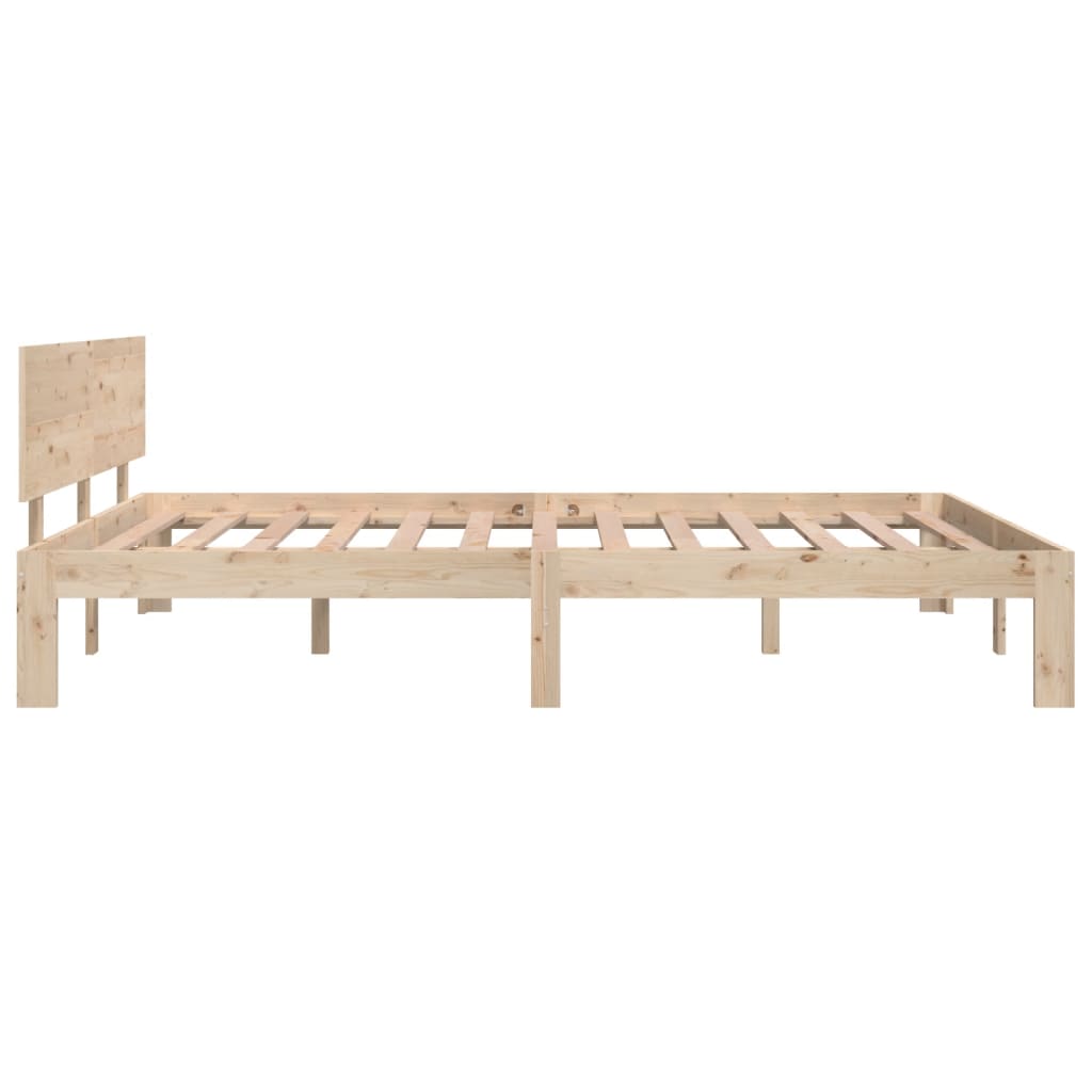 Bed Frame without Mattress Solid Wood Pine 140x200cm
