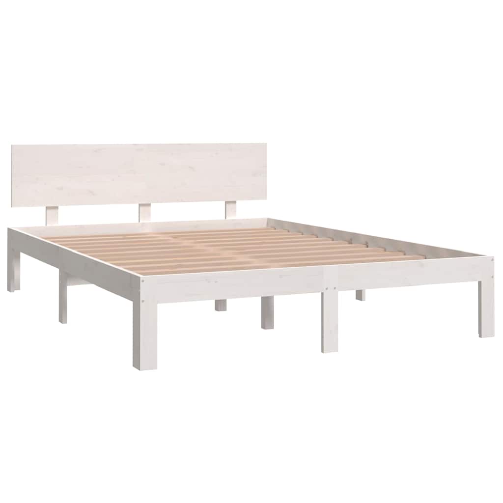 Bed Frame without Mattress White 150x200cm King Size