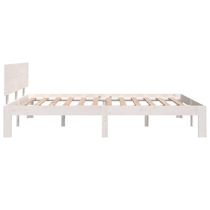 Bed Frame without Mattress White 150x200cm King Size