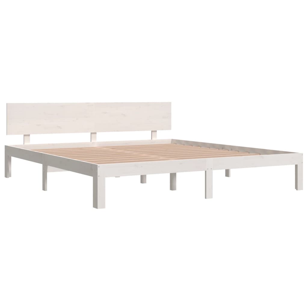 Bed Frame without Mattress White 180x200cm Super King Size