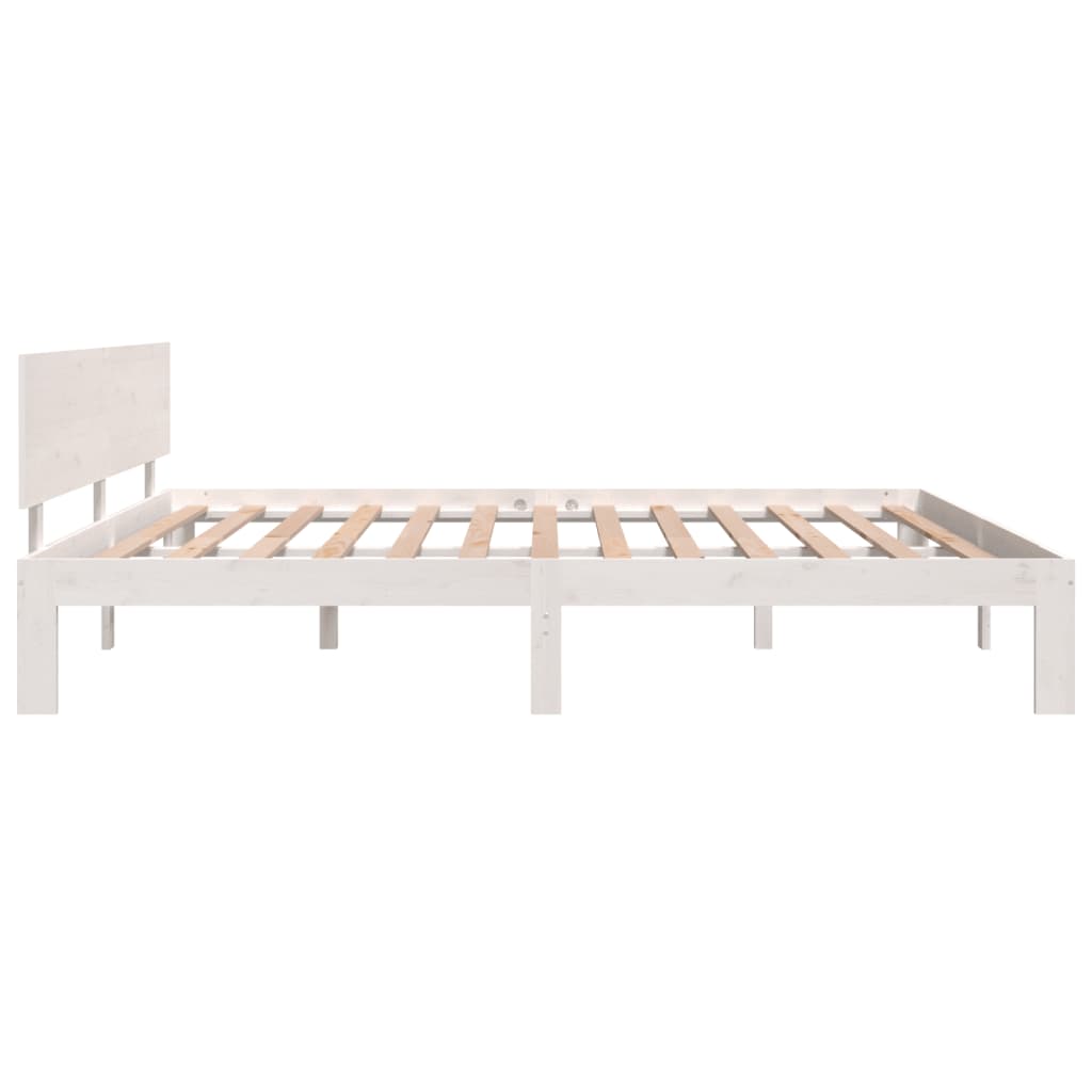 Bed Frame without Mattress White 180x200cm Super King Size