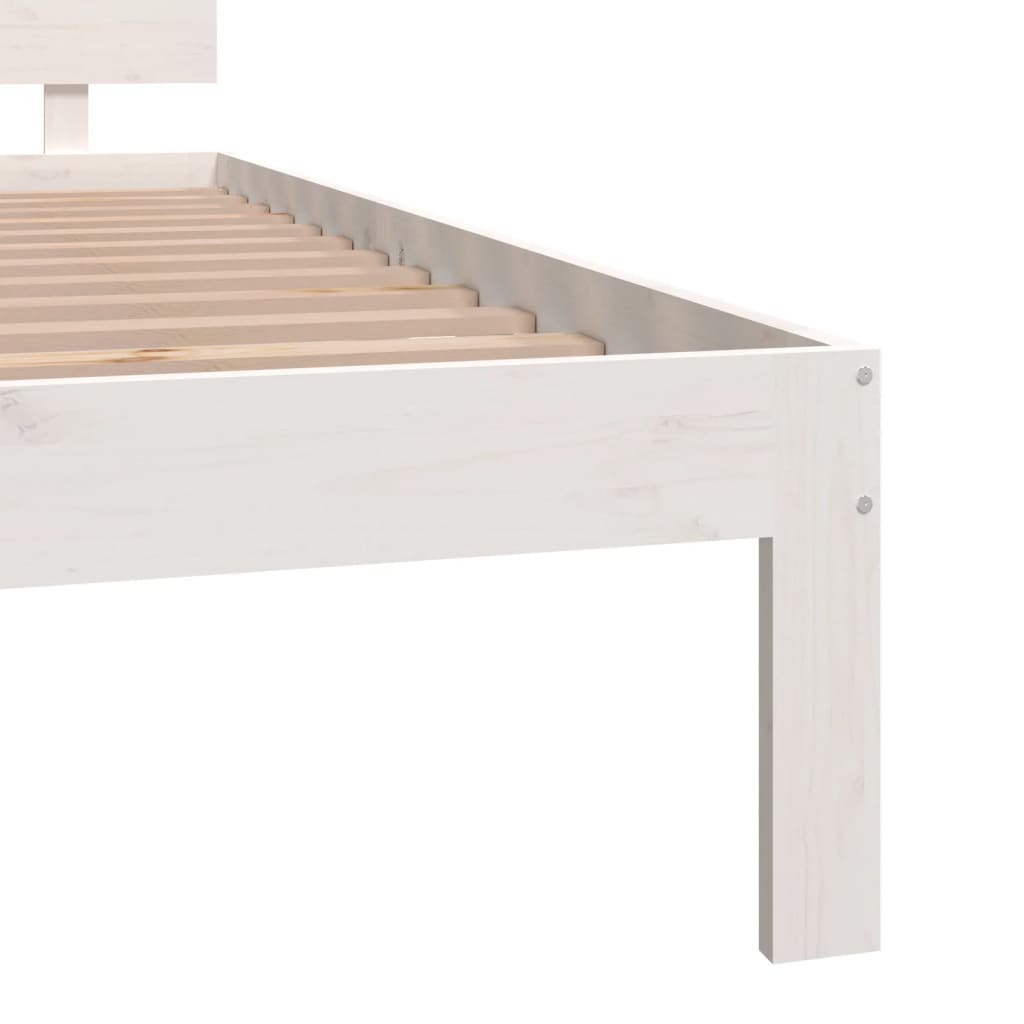 Bed Frame without Mattress White 180x200cm Super King Size
