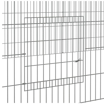 4-Panel Rabbit Cage 433x109x54 cm Galvanised Iron