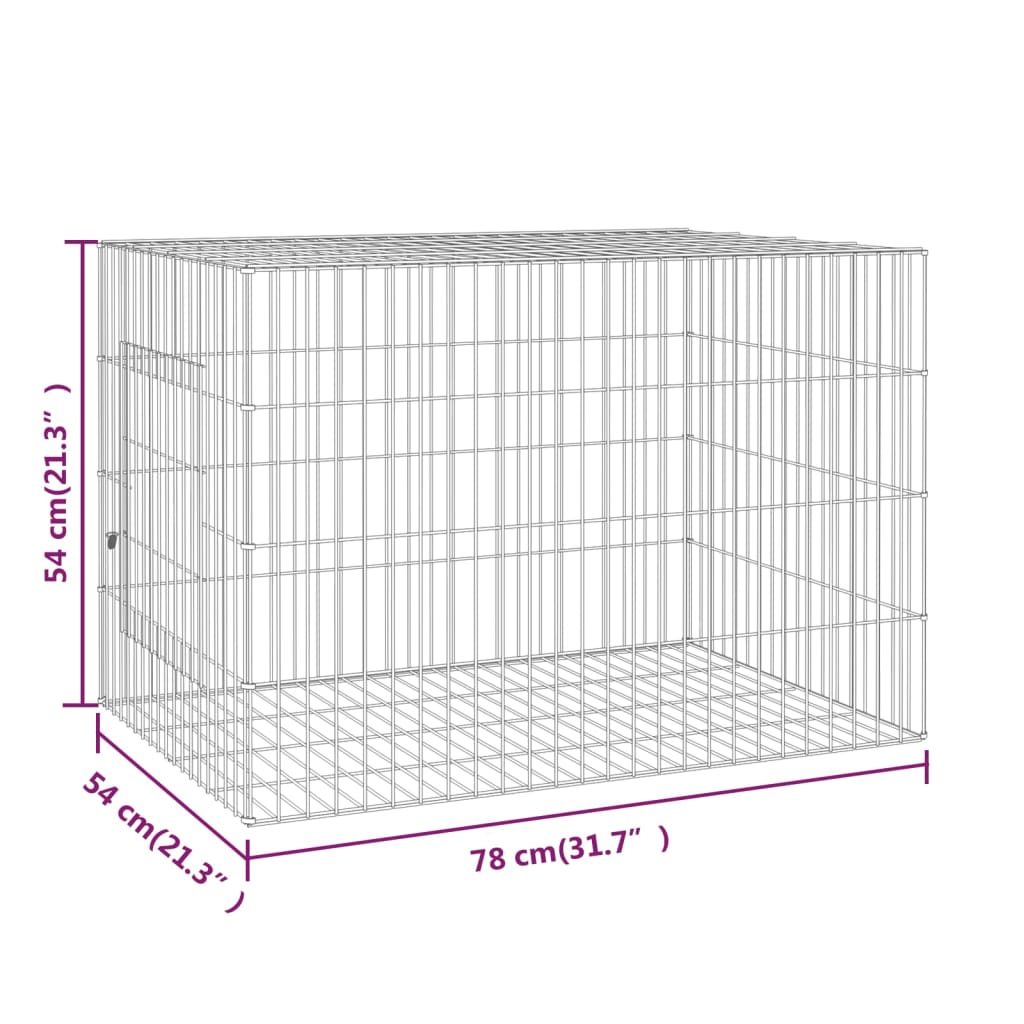 Rabbit Cage 78x54x54 cm Galvanised Iron