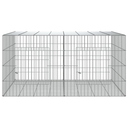 2-Panel Rabbit Cage 110x79x54 cm Galvanised Iron