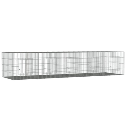5-Panel Rabbit Cage 273x79x54 cm Galvanised Iron