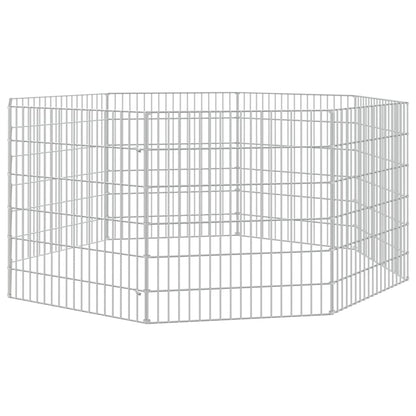 Free Range Animal Enclosure 8-Panel 54x60 cm Galvanised Iron