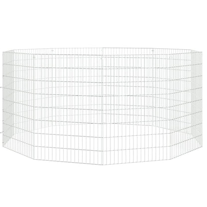 Free Range Animal Enclosure 10-Panel 54x80 cm Galvanised Iron